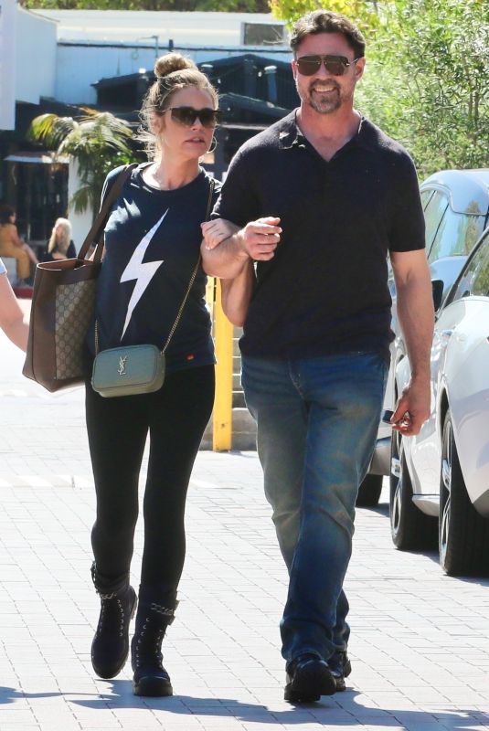 DENISE RICHARDS and Aaron Phypers Out Shopping in Malibu 08/10/2023