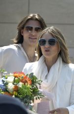 ELIZABETH HURLEY Arrives in Palma de Mallorca 08/03/2023