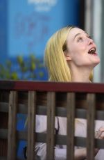ELLE FANNING Out to Eat with a Friend in Los Angeles 08/16/2023