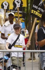 ELLIOT PAGE at Sag-aftra Picket Line in New York 08/15/2023