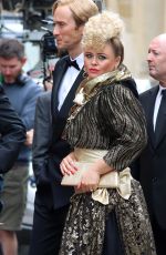 EMILY ATACK on the Set of New Disney+ Series Rivals in Bristol 07/25/2023