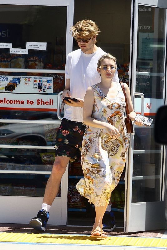 EMMA ROBERTS and Cody John Shopping at Target in Los Angeles 08/05/2023