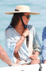 EMMA WEYMOUTH Arrives at Club 55 in Saint Tropez 08/18/2023