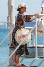 EMMA WEYMOUTH Arrives at Club 55 in Saint Tropez 08/29/2023