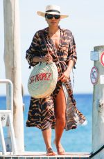 EMMA WEYMOUTH Arrives at Club 55 in Saint Tropez 08/29/2023