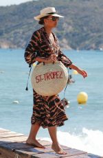 EMMA WEYMOUTH Arrives at Club 55 in Saint Tropez 08/29/2023