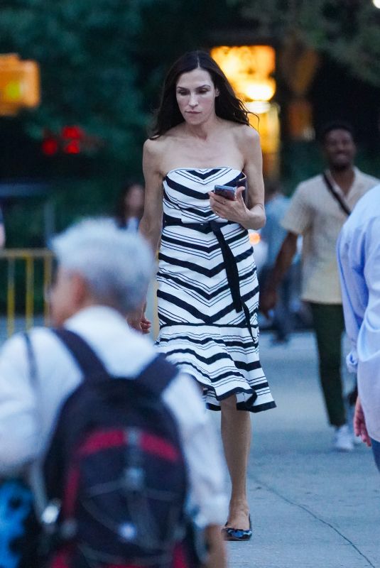 FAMKE JANSSEN Out and About in New York 08/18//2023