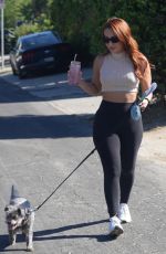 FRANCIA RAISA Out with Her Dog in Los Angeles 08/04/2023