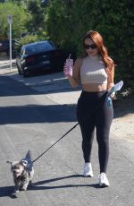 FRANCIA RAISA Out with Her Dog in Los Angeles 08/04/2023