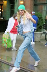 GIGI HADID Leaves a Photoshoot at Bowery Hotel in New York 08/10/2023