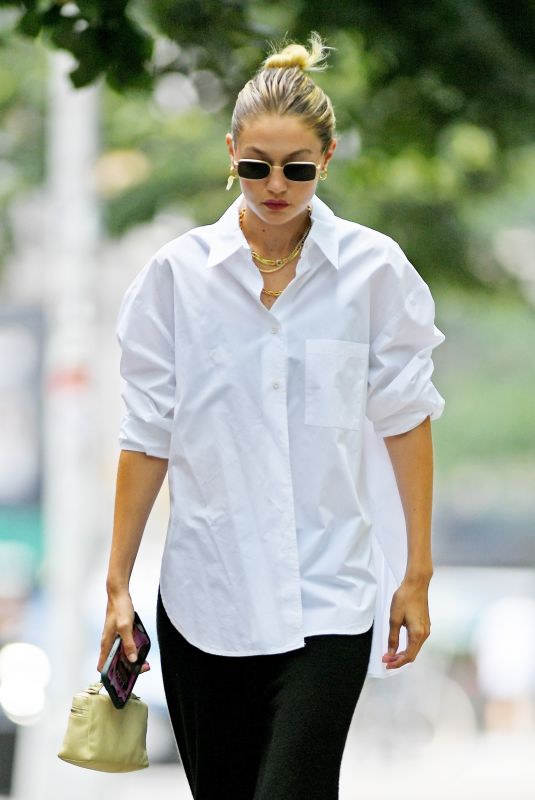 GIGI HADID Out and About in New York 08/11/2023
