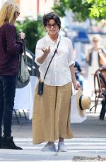 GINA GERSHON Out for Lunch with a Friend at One White Street in New York 08/18/2023