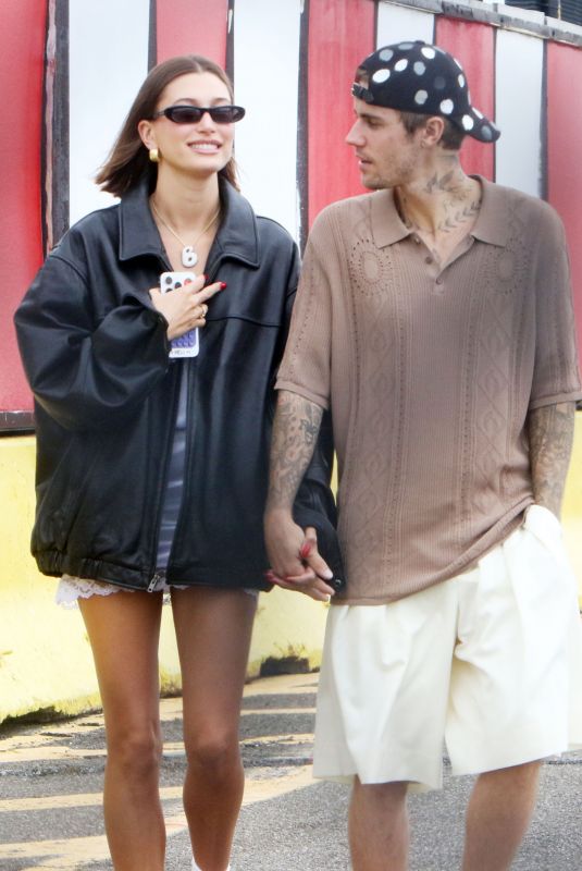 HAILEY and Justin BIEBER Arrives at Air Pegasus Heliport in New York 08/29/2023