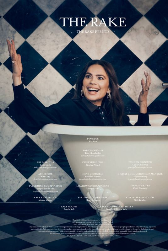 HAYLEY ATWELL in The Rake Magazine, August 2023