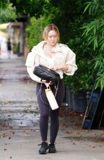 HILARY DUFF Heading to a Workout in Studio City 08/21/2023