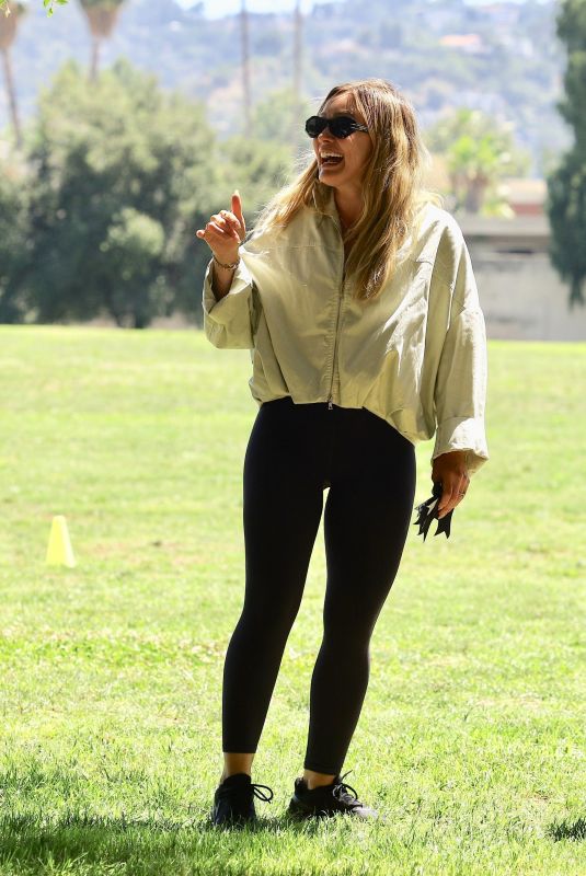 HILARY DUFF Outa at a Park in Sherman Oaks 08/25/2023