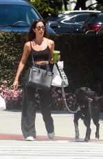 INES DE RAMON Out with Her Dog for a Green Juice in Los Angeles 08/23/2023