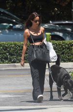 INES DE RAMON Out with Her Dog for a Green Juice in Los Angeles 08/23/2023