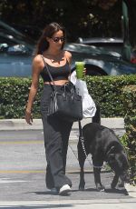 INES DE RAMON Out with Her Dog for a Green Juice in Los Angeles 08/23/2023