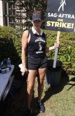 JAINA LEE ORTIZ at SAG-AFTRA and WGA Strike at Warner Brothers Studios in Burbank 08/18/2023