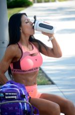 JANET LYNN WEST Workout at a Park in Miami 08/16/2023