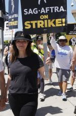 JEANNE TROPPLEHORN at SAG-AFTRA and WGA Strike at Paramount Studios in Hollywood 08/04/2023