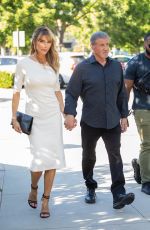 JENNIFER FLAVIN and Sylvester Stallone Arrives at The Family Stallone Set in Calabasas 08/02/2023