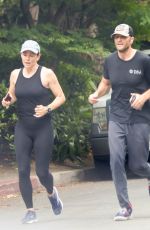 JENNIFER GARNER and John Miller Out Jogging in Brentwood 08/14/2023