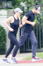 JENNIFER GARNER and John Miller Out Jogging in Brentwood 08/14/2023