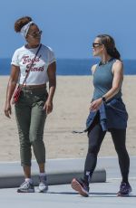JENNIFER GARNER Out with a Friend at Santa Monica Beach 08/22/2023
