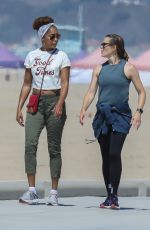 JENNIFER GARNER Out with a Friend at Santa Monica Beach 08/22/2023