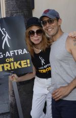 JENNIFER LEE LAKS at SAG-AFTRA and WGA Strike at Warner Brothers Studios in Burbank 08/18/2023