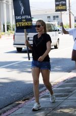 JERI RYAN at SAG-AFTRA Strike in Los Angeles 08/02/2023