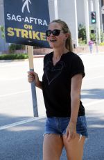 JERI RYAN at SAG-AFTRA Strike in Los Angeles 08/02/2023