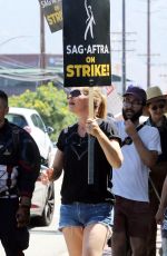 JERI RYAN at SAG-AFTRA Strike in Los Angeles 08/02/2023