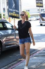 JERI RYAN at SAG-AFTRA Strike in Los Angeles 08/02/2023