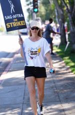 JERI RYAN at Sag Strike at Disney Studios in Burbank 08/18/2023