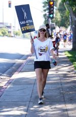 JERI RYAN at Sag Strike at Disney Studios in Burbank 08/18/2023