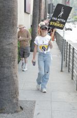 JERI RYAN at SAG Strike at Warner Brothers Studios in Burbank 08/01/2023