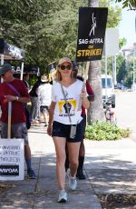 JERI RYAN at SAG Strike at Warner Brothers Studios in Burbank 08/07/2023