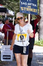 JERI RYAN at SAG Strike at Warner Brothers Studios in Burbank 08/07/2023