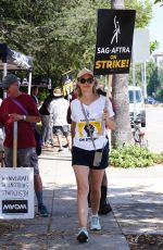 JERI RYAN at SAG Strike at Warner Brothers Studios in Burbank 08/07/2023