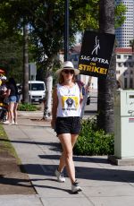 JERI RYAN at SAG Strike at Warner Brothers Studios in Burbank 08/16/2023