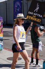 JERI RYAN at SAG Strike at Warner Brothers Studios in Burbank 08/16/2023