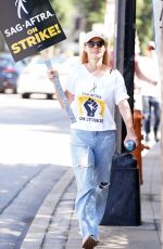 JERI RYAN at SAG Strike at Warner Brothers Studios in Burbank 08/26/2023