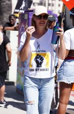 JERI RYAN at SAG Strike at Warner Brothers Studios in Burbank 08/26/2023
