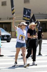 JERI RYAN SAG-AFTRA Strike at Warner Bros. in Los Angeles 08/15/2023