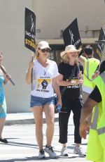 JERI RYAN SAG-AFTRA Strike at Warner Bros. in Los Angeles 08/15/2023