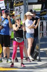 JERI RYAN Showing Her Support at SAG-AFTRA Strike at Universal in Los Angeles 08/04/2023