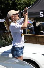 JERI RYAN Showing Her Support at SAG-AFTRA Strike at Universal in Los Angeles 08/04/2023